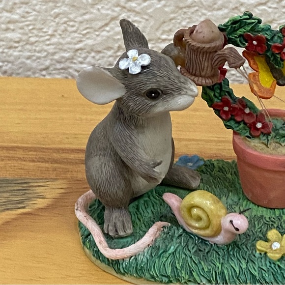 Vintage Fitz Floyd Charming Tails “Keeping Our Love Alive” Ceramic Mice Figurine - Picture 9 of 15
